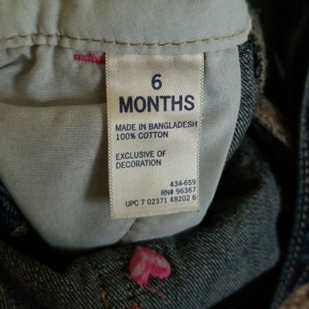 Jean Overalls with pink hearts - Picture 4 of 4
